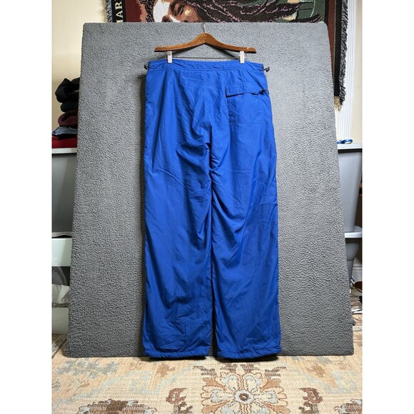 Vintage 90s Gap Mens XL Fleece Lined Wide Leg Windbreaker Sweatpants Blue Baggy - Picture 2 of 16